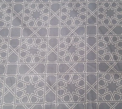 Fine Spun BTY Casey York Marcus Brothers Tesserae White Gray  - Image 1 of 3