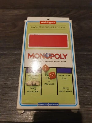 Vintage Waddingtons Monopoly Magnetic Pocket Edition Travel Board Game - Image 1 of 3