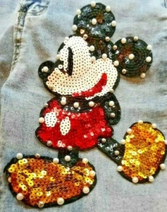 Girl's Jeans Highly Embellished Mickey Mouse Jeans - Sz 8 from Sister Fashion - Picture 1 of 8