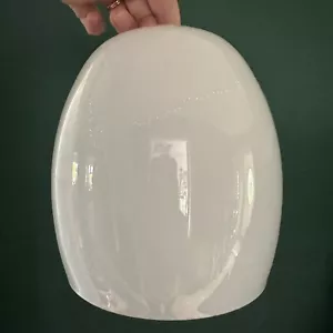 "Luz de techo colgante vintage con pantalla de luz de vidrio con carcasa blanca cúpula ovalada de 7""" - Imagen 1 de 11