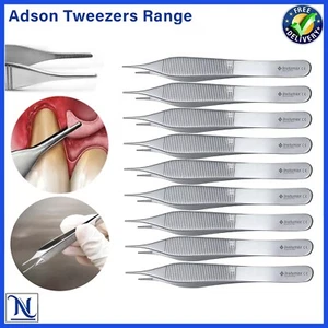 Adson 12cm Tweezer Pinzas Instruments for Medical Dental and Surgical Procedures - Picture 1 of 23