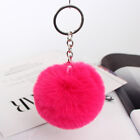 20 Colors Fluffy Fur Pom Pom Keychain Soft Faux Fur-like Ball Car Keyring Key Ho