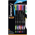 Bic Intensity    1 Pack Of 6 Fineliner .4Mm Marker Pens