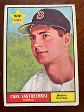 CARL YASTRZEMSKI    1961  TOPPS Baseball Card - WEAR - VINTAGE!