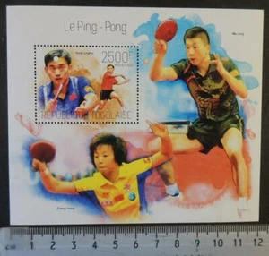 Togo 2013 table tennis ping pong sport linghui yining long s/sheet mnh - Picture 1 of 1