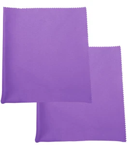 2 Brillenputztuch Mikrofasertuch Handyreiniger Displayreinigung lila grau XXL - Bild 1 von 4