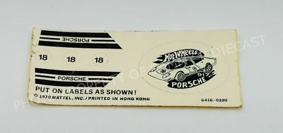 Hot Wheels Redline PORSCHE 917 HK Decal Sticker Sheet ORIGINAL !!! - Image 1 of 2