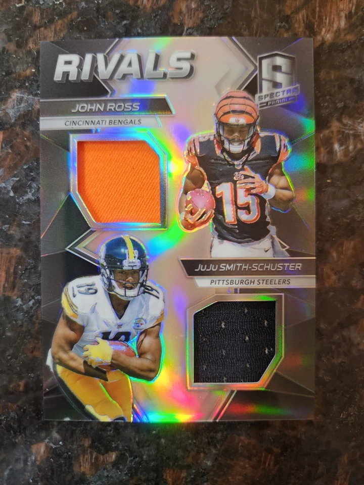 2017 Spectra Rivals RC John Ross & Juju Smith Schuster Dual Patch Prizm 128/199 - Image 1 of 2