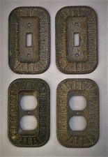 Lot of 4 Switch Plate/Outlet Covers - CONTESSA by American Tack & Hardware 1968