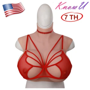 KnowU Big Boobs Upgrade 7TH Lifelike Soft Silicone Breast Forms Cosplay Chest - Picture 1 of 18