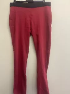 New M&S Ladies Pull On Jeggings Berry Red Size 10 Short - Picture 1 of 13