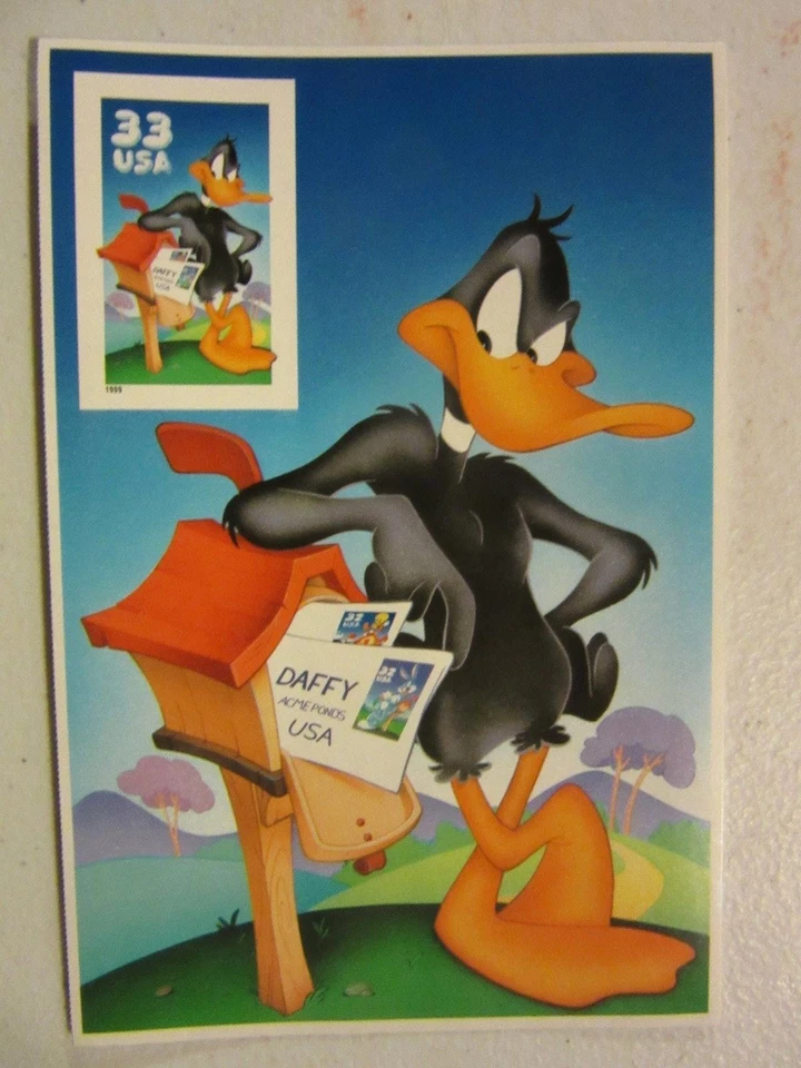 SCOTT #3207 c Daffy Duck 33c SOUVENIR SHEET -1999 WARNER BROS.  VF MNH CV 8.00 - Image 1 of 1