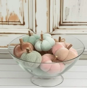 Juego de Terciopelo y Calabaza Difusa Decoración Acción de Gracias Otoño Acento Decorativo 6 Piezas - Imagen 1 de 2