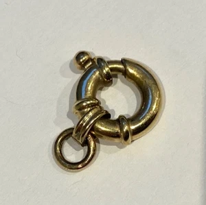 11 mm 9CT GOLD  BOLT RING JEWELLERY CATCH CLASP 4 BRACELET NECKLACE 1.7 gram - Picture 1 of 5