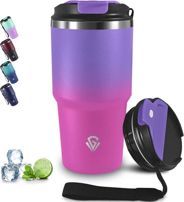 20Oz Tazza Termica, Termos Caffè Ermetica Portatile, Bicchiere Termico per Bevan - Immagine 1 di 4