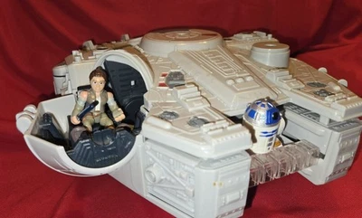 Lote de Figuras de Héroes Galácticos Star Wars Playskool con Halcón Milenario Foto 1 de 4