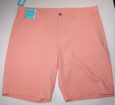 CARIBBEAN By Dillard's Island Breeze Salmon Pink Performance Shorts NEW 40x9 40 - Image 1 of 2
