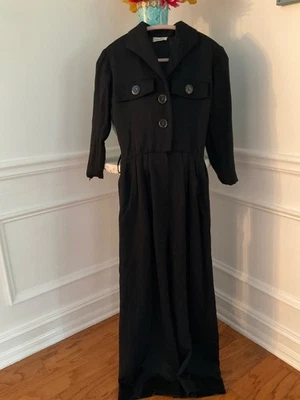Yves Saint Laurent vtg 80s wool jumpsuit long sleeve size 38 - Image 1 of 4