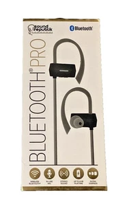 Sound Republik Bluetooth Pro Stereo Wireless Black Ear Buds White Rechargeable - Picture 1 of 4