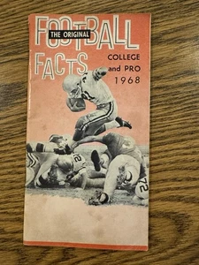 1968 The Original Football Facts College & Pro Spielplan Statistiken Broschüre - Bild 1 von 5