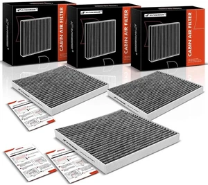  Filtro aria abitacolo 3 pezzi con carboni attivi compatibile con Toyota, Dodge e  - Foto 1 di 2