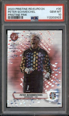 2023 Topps Pristine Road To Euro 2024 rosa prístino Peter Schmeichel/15 PSA 10 Foto 1 de 2
