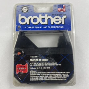 2pc Brother Typewriter AX Series 1230 Black Ink Correctable 1030 Film Ribbons - Picture 1 of 1