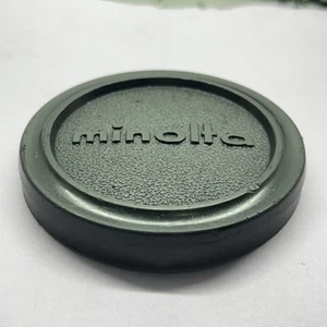 Original Vintage Minolta 57 mm Push On Type Plastic Lens Cap .55 mm Filter Ring. - Picture 1 of 3