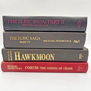 Lot Of 4 Michael Moorcock Fantasy 4 Hardcover Books Elric Saga, Hawkmoon - Bild 1 von 13
