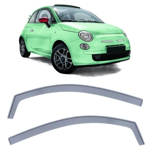 Windabweiser Regenabweiser Windschutz Schwarz Smoke für Fiat 500 500C 312 ab 07 - Bild 1 von 8