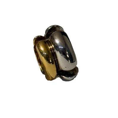 Alexander McQueen Pendientes Dos Tonos Plata y Chapado en Oro Foto 1 de 4