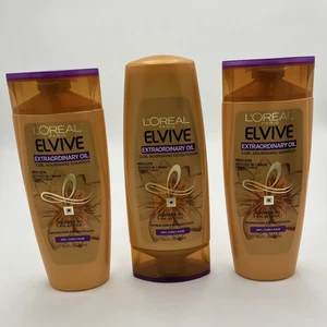 3 NUOVI LOTTO 2 Shampoo 1 COND Loreal Elvive Extra.Oil Curl Nutriente 12,6 Oz Ea, - Foto 1 di 2