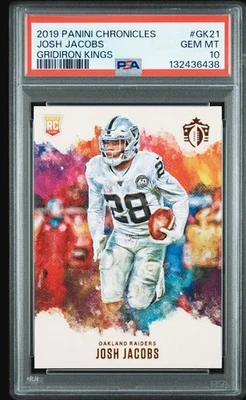 Panini Chronicles Gridiron Kingsjosh Jacobs RC 2019 PSA 10 Foto 1 de 2