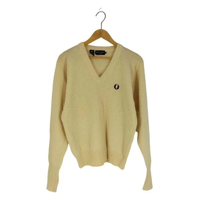 Mens FRED PERRY FRED PERRY (Fred Perry) 90s V Neck Wool Knit Men s import M Used - Image 1 of 4