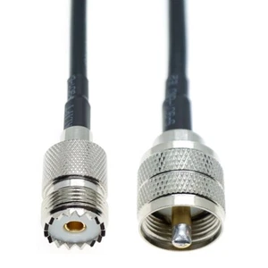 RG58 Cable UHF MALE PL259 to UHF FEMALE SO239 Lot RF Coaxial HAM CB VHF Radio - Picture 1 of 6