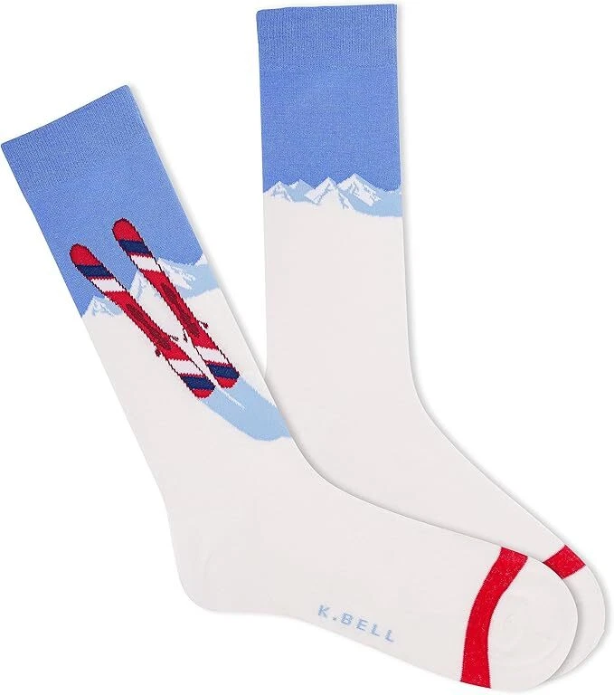 K. Bell Men's Snow Daze Crew Socks 1 Pair, Light Oatmeal, Men's 10-13 - Image 1 of 1