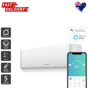 Hyundai 2.6kW Inverter Split Air Conditioner Reverse Cycle Smart AU Stock Gift - Picture 1 of 11
