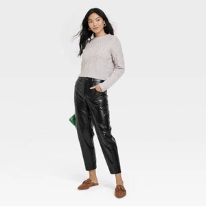 Pantalones de cocodrilo sintético de tiro alto para mujer - Un nuevo día. Talla 10 - Imagen 1 de 2