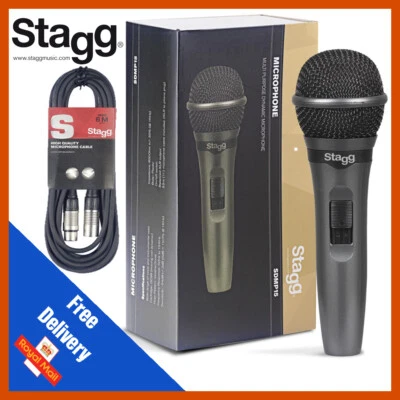 Stagg SDMP15 High Quality Wired Dynamic DJ Microphone With 6m XLR-XLR Cable - Image 1 of 2