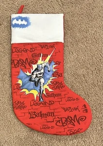 Dc Comics Batman Christmas Holiday Red Stocking 2006 - Picture 1 of 5