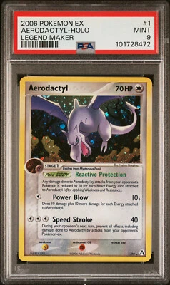 2006 POKEMON EX LEGEND MAKER AERODACTYL #1 HOLO FOIL PSA 9 MINT #101728472 - Image 1 of 2