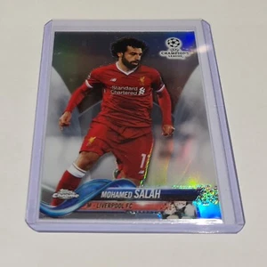 2017/18 Topps Chrome UEFA Champions Lge Soccer Mohamed Salah Silver Refractor - Picture 1 of 2