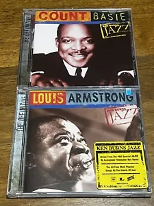 Lot of 2 Ken Burns Jazz Count Basie Louis Armstrong CDs The Definite - Picture 1 of 6