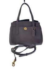 COACH Shoulder Bag Laura Carryall 2 Way Handbag Leather Brown 91740 Used