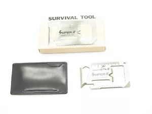 Vintage 1980s Valor Super II Seki Japan Stainless 2.75" Multi Tool Card Knife - Picture 1 of 3