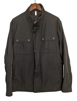 Marc New York Andrew Marc Mens XL Utility Jacket Black Button Pockets Adjustable - Image 1 of 4