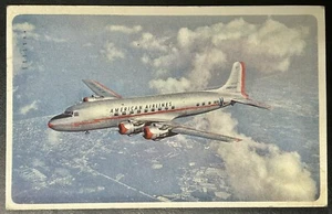 Estampilla de avión de American Airlines 1952 postal AA aeropuerto jetliner jet - Imagen 1 de 2