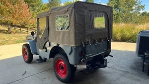CANVAS SOFT TOP FOR JEEP WILLYS CJ2A,CJ3A,3B FITS ON CIVIL BOWS - Picture 1 of 13