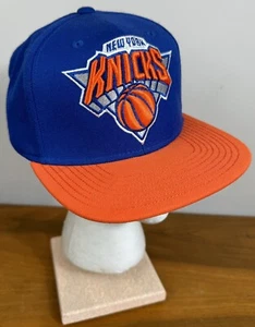 adidas New York Knicks Hat Cap Snapback Blue Orange NBA Basketball Embroidered - Picture 1 of 14