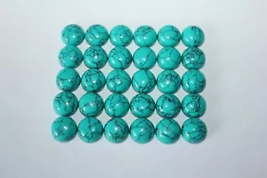 Türkis 12 mm Cabochon rund lose Edelstein(e) - Bild 1 von 2